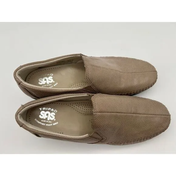 New Leather Snakeskin SAS Slip On Loafers Women's 8.5 Comfort Cottage Clog Indie
