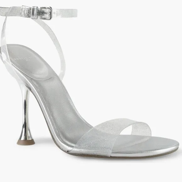 New Marc Fisher Calisty Elegant Silver Women's Heels Sz 8M