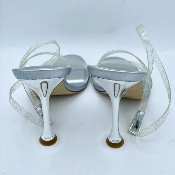 New Marc Fisher Calisty Elegant Silver Women's Heels Sz 8M