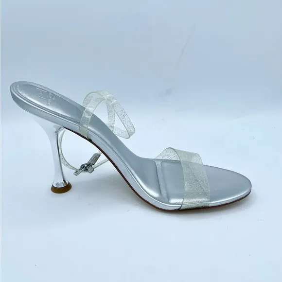 New Marc Fisher Calisty Elegant Silver Women's Heels Sz 8M