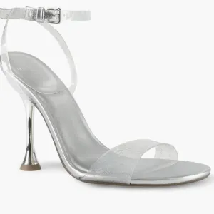New Marc Fisher Calisty Elegant Silver Women's Heels Sz 8M