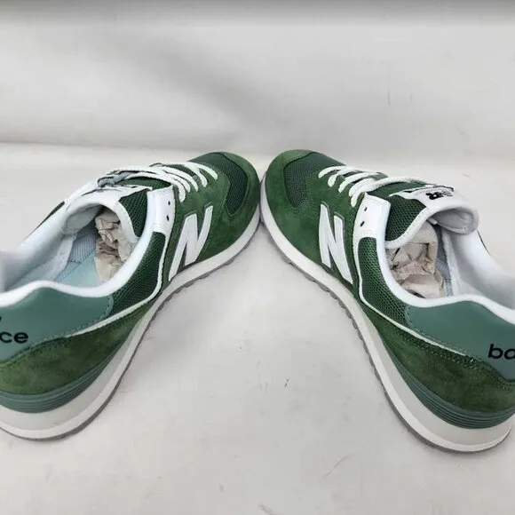 New men's 10 New Balance X J Crew 574 sneakers in Green / White U574FGG