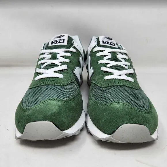 New men's 10 New Balance X J Crew 574 sneakers in Green / White U574FGG