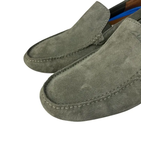 New Men’s Extreme Comfort By Clarks Markman Plain Shoe Size 8.5 Olive Suede
