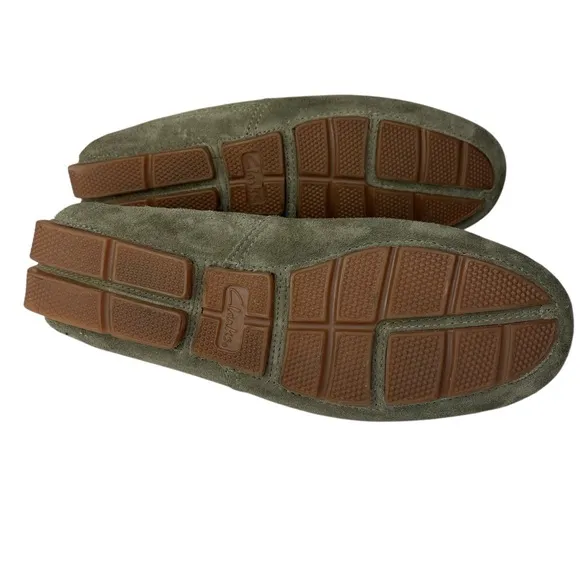 New Men’s Extreme Comfort By Clarks Markman Plain Shoe Size 8.5 Olive Suede