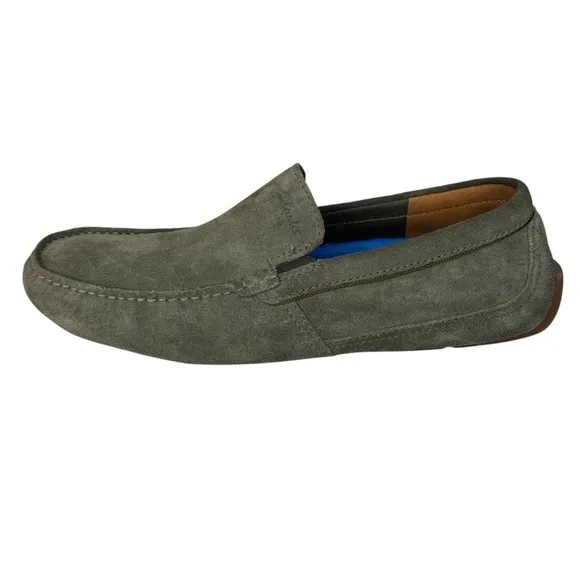 New Men’s Extreme Comfort By Clarks Markman Plain Shoe Size 8.5 Olive Suede