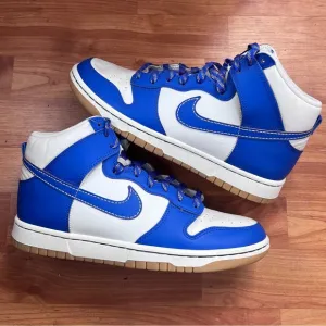 NEW Men’s Size 9 Nike Dunk High Retro SE Shoes Phantom Ivory Yellow Racer Blue