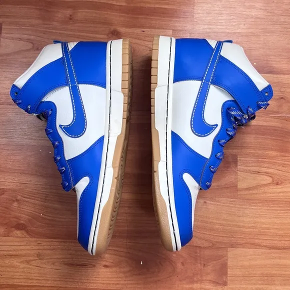 NEW Men’s Size 9 Nike Dunk High Retro SE Shoes Phantom Ivory Yellow Racer Blue