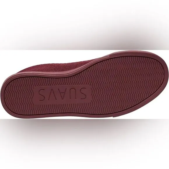 NEW Men’s Suavs The Zilker Lace-Up Sneaker Burgundy 12