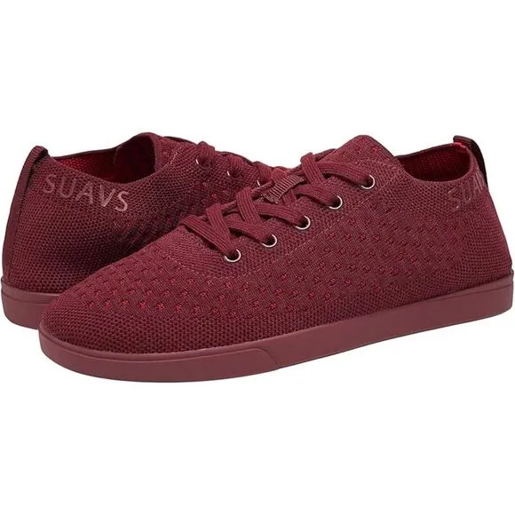 NEW Men’s Suavs The Zilker Lace-Up Sneaker Burgundy 12