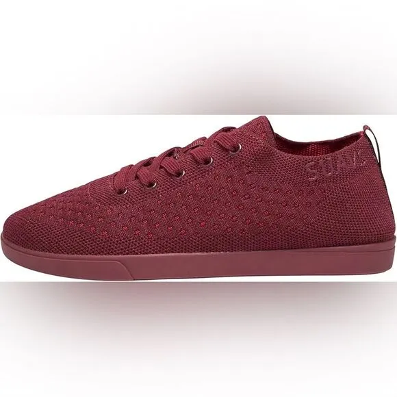 NEW Men’s Suavs The Zilker Lace-Up Sneaker Burgundy 12