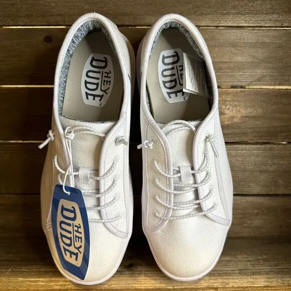 New NWT Mens Hey Dude Cody Sport Mesh White Comfort Sneakers Shoes Size‎ 8 M