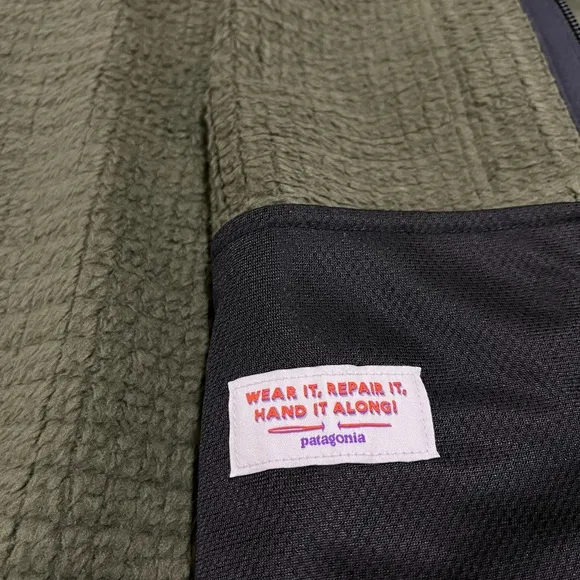 New Patagonia R2 TechFace Full Zip Jacket Green Fall Fleece Coat Mens XXL 2XL