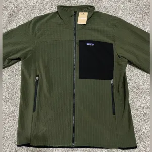 New Patagonia R2 TechFace Full Zip Jacket Green Fall Fleece Coat Mens XXL 2XL
