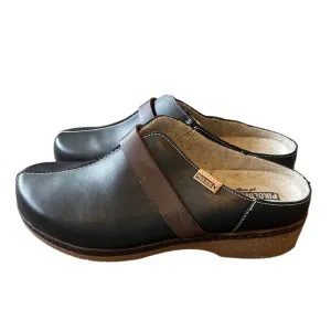 NEW! Pikolinos Granada 10 Leather Clogs Arch Support Comfort Slip On Black Brown