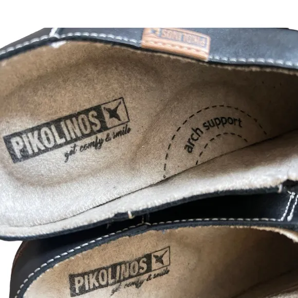 NEW! Pikolinos Granada 10 Leather Clogs Arch Support Comfort Slip On Black Brown