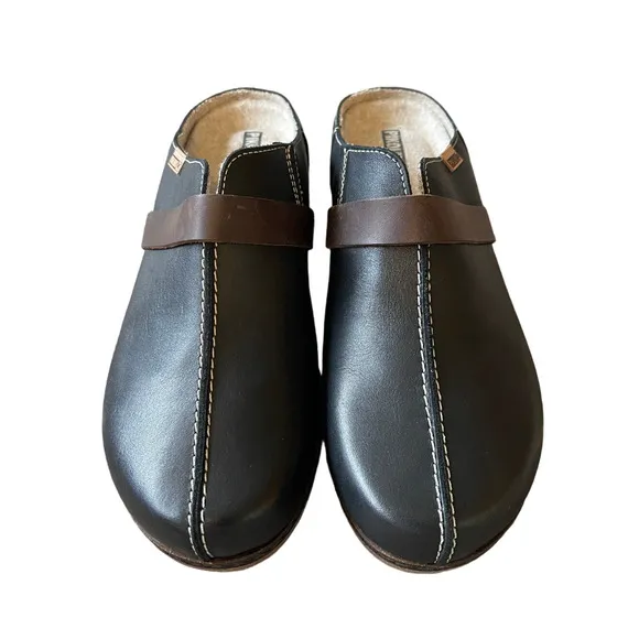 NEW! Pikolinos Granada 10 Leather Clogs Arch Support Comfort Slip On Black Brown