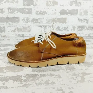 New Roan By Bed Stu Brown Leather Lace Up Sneaker Shoes K876