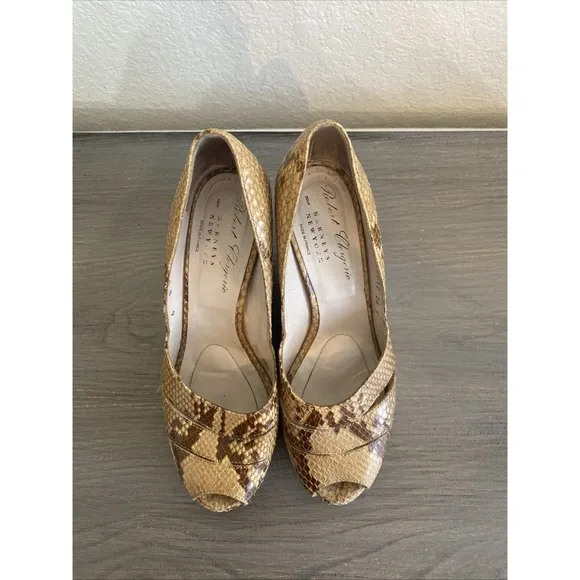 NEW Robert Clergerie Platform  Snakeskin Shoes US 8 1/2 France