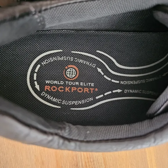 NEW ROCKPORT World Tour Elite Men's Black Leather Shoes