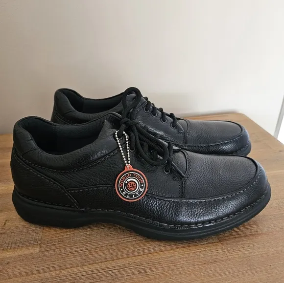 NEW ROCKPORT World Tour Elite Men's Black Leather Shoes