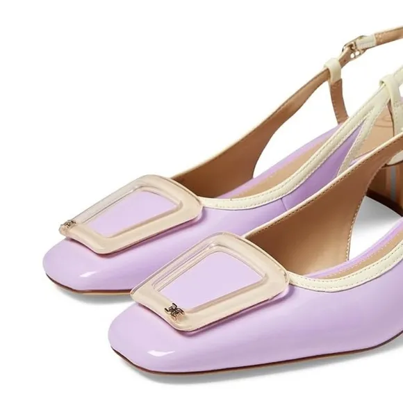 🌸NEW Sam Edelman Elegant Lavender Slingback Heels Women’s Size 7.5 With Box.