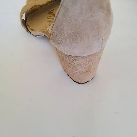 New Sam Edelman Suede Leather Ankle Strap Block Heel Sandals Size 11