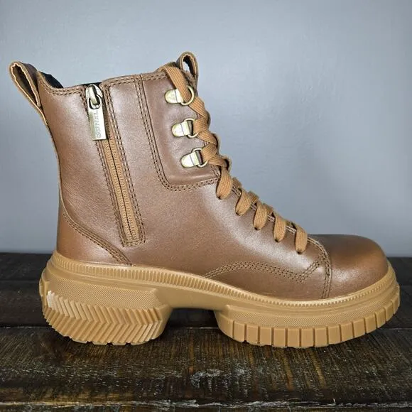 NEW Sorel Out 'N About ONA AVE Womens Size 7.5 Waterproof Leather Boots Brown