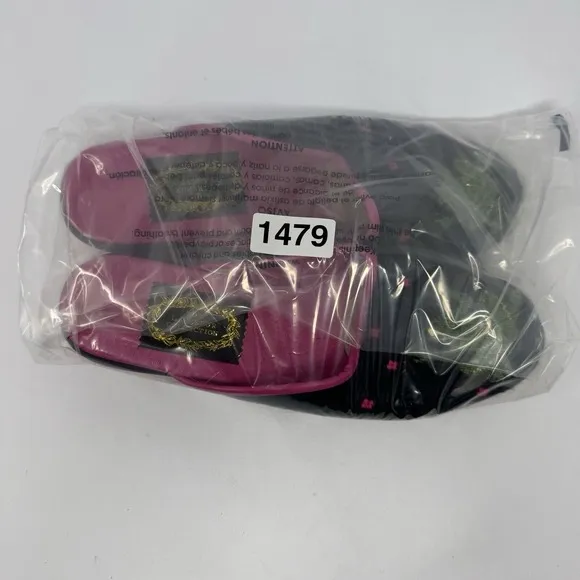 New The Larkspur Collection Shoes XSM Wool Needlepoint Frog Mule Heel Pink Black