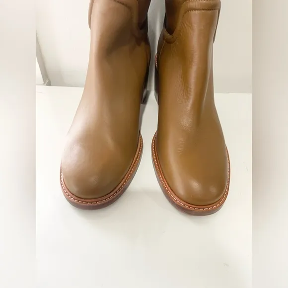 New Vince Fabian Leather knee high boots, sz 8, Gingernut color