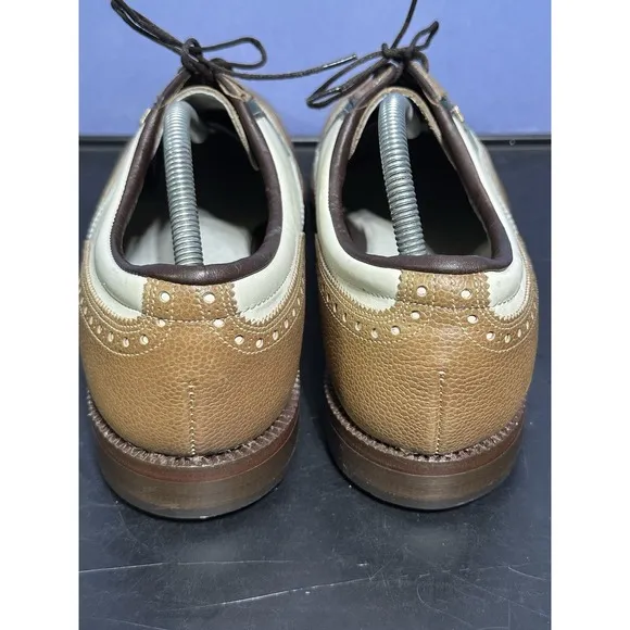 NEW Vintage Footjoy Classics Mens Golf Shoes Style 56978 WH/TAN/GREEN 14B