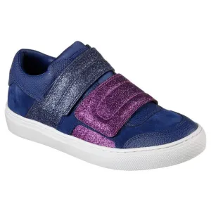 New Womens Glitter Shoes Fashion Casual Sneakers 7.5 Blue Purple Strap Skechers