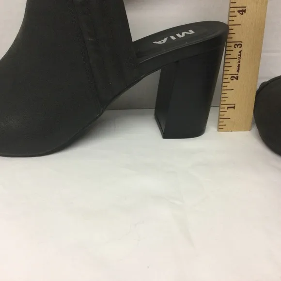 New WOMENS SHOES MIA KEITY OPEN TOE HEEL BLACK SLING BACK NEW SIZE 9