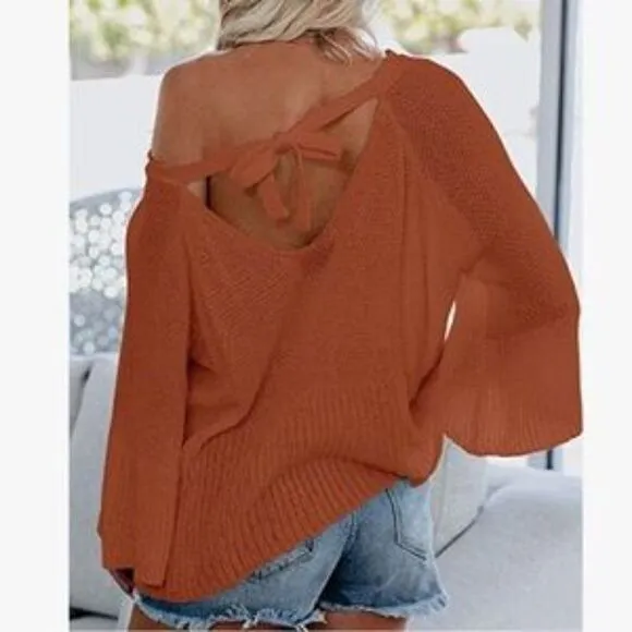 NEW Bell Sleeves Loose Knitted Sweater Top