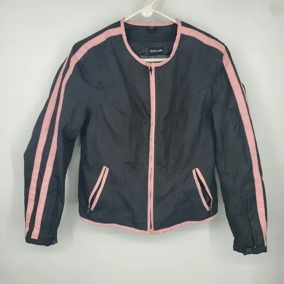 Nexgen Motorcycle Jacket Womens Medium Vented Black Bike Zip Removable Liner
