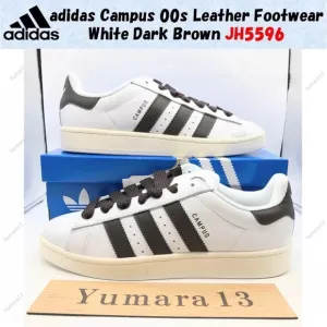 NIB Adidas Campus 00s Leather Footwear White and Dark Brown Men 7/Women 8