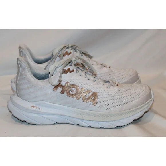 NIB‎ Hoka One One Men's Bondi 8 Running Shoes WBLC WHITE GOLD