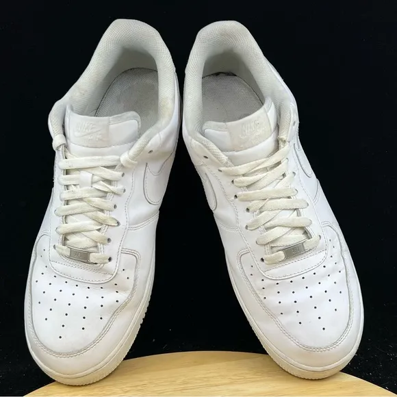 Nike Air Force 1 '07 Low Triple White All White Sneakers 315122-111 Men's 13