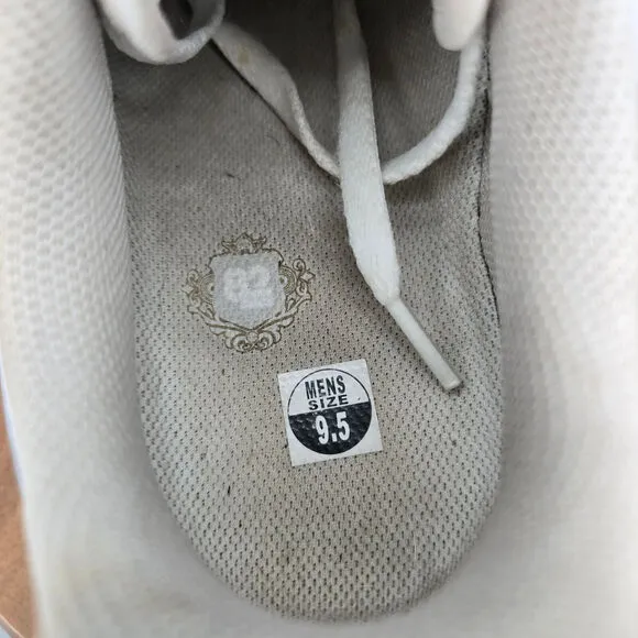 Nike Air Force 1 07 Shoes Men's 9.5 White Leather Athletic Lace Up Sneakers