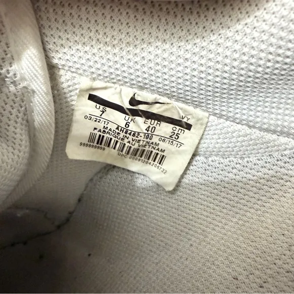 Nike Air Force 1 Low QS '07 Shoes All Over Logo White Men's Size 7 AH8462-100