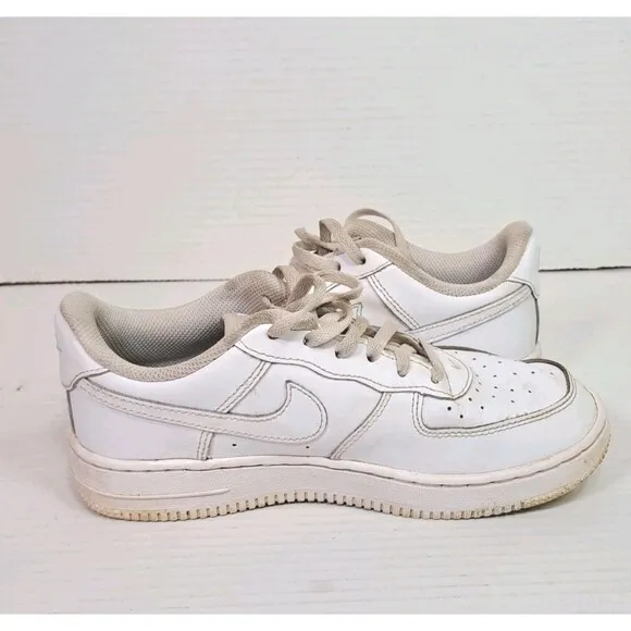 Nike Air Force 1 Shoes Kids Size 3Y White on White AF1 DH2925-111 Youth Sneakers