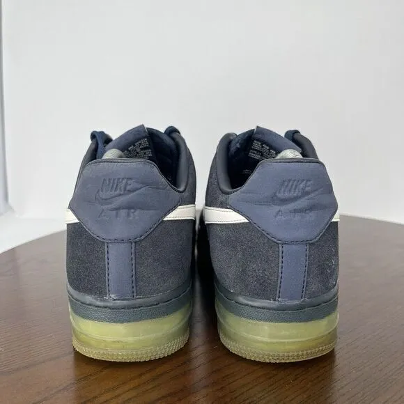 Nike Air Force 1 Shoes Men's Size 8 Blue Leather Low Max Air Sneakers 532252-410