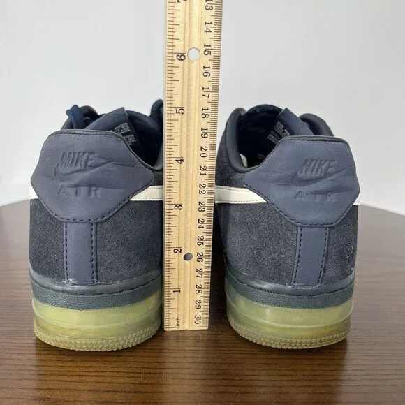 Nike Air Force 1 Shoes Men's Size 8 Blue Leather Low Max Air Sneakers 532252-410