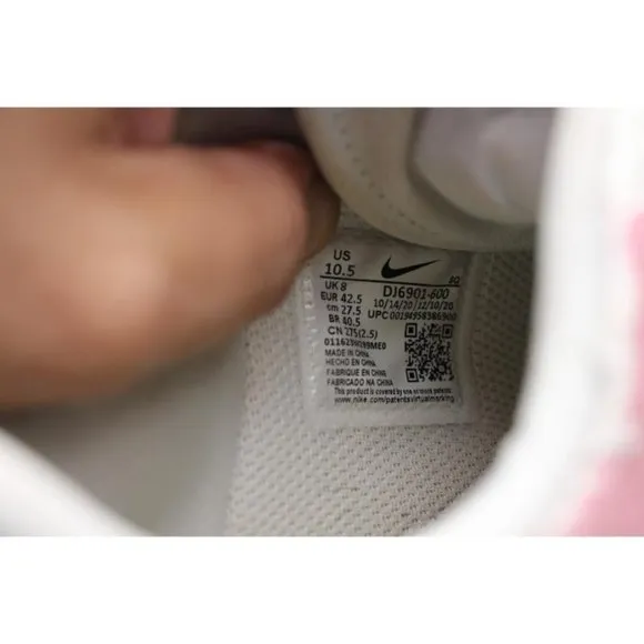 Nike Air Force 1 Women's Size 10.5 Low Pastel Reveal Peel Off Arctic Punch Shoes
