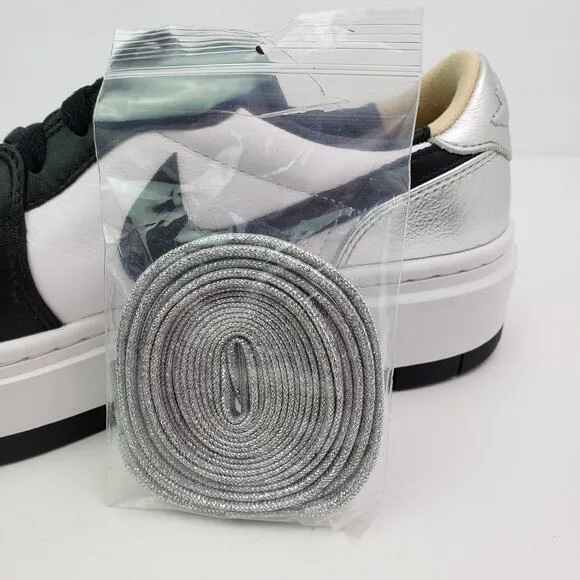 Nike Air Jordan 1 Elevate Low SE Metallic Silver Toe Womens Size 12 Black Shoes
