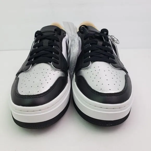 Nike Air Jordan 1 Elevate Low SE Metallic Silver Toe Womens Size 12 Black Shoes