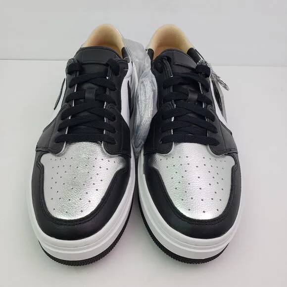 Nike Air Jordan 1 Elevate Low SE Metallic Silver Toe Womens Size 12 Black Shoes