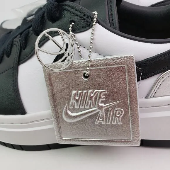 Nike Air Jordan 1 Elevate Low SE Metallic Silver Toe Womens Size 12 Black Shoes