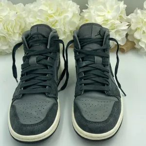 Nike Air Jordan 1 Mid SE Women's Shoes Smoke Grey/Sail/Off NoirSize 7