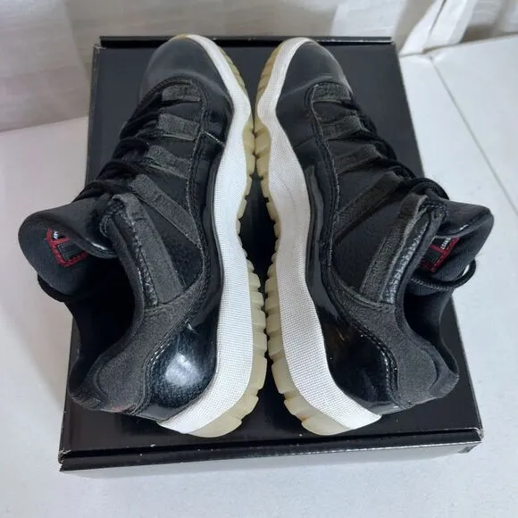 Nike Air Jordan 11 Retro Low 72-10 Shoes Black PS Size 1Y 505835-001 Shoes GUC!